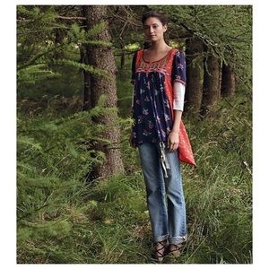 Floreat embroidered patch work tunic - rare